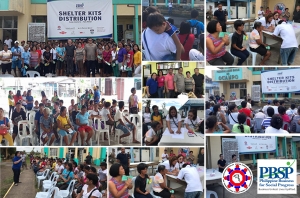 Shelter kits distribution to the affected families of Typhoon Nina