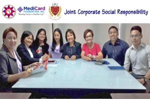 Representatives from AASHPI Foundation, Lyceum of the Philippines University (LPU) and MediCard Foundation during their meeting for a Joint Corporate Social Responsibility (CSR) Project held on January 26,2017 at MediCard Foundation Office, Makati City . From left to right: Jocelyn Tizon (AASHPI Executive Director), Marilyn Ngales (LPU Community Outreach &amp; Service Learning Director), Grace S. Neturada (LPU HRD Workplace Learning and Development Officer), Ami Salanguit (AASHPI Supervisor), Myrna G. Reyes (LPU HR Director and AASHPI PRO), Vilma Valera (MediCard Foundation), Voltaire R. Victoria (MediCard Foundation Executive Director)