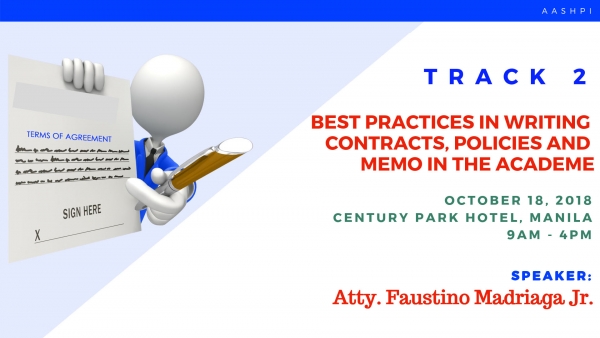 TRACK 2: Best Practices in Writing Contracts, Policies and Disciplinary Memos