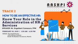 Track 2:  How to be an Effective HR: Know Your Role in the Administration of HR Services