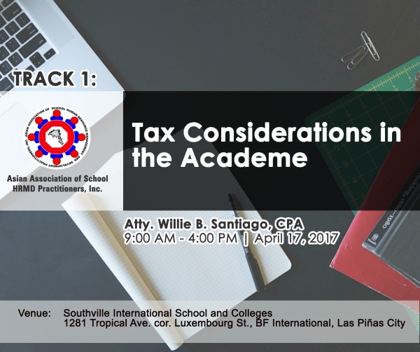 Track 1: Tax Considerations in the Academe