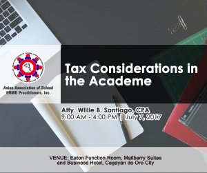 Tax Considerations in the Academe