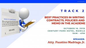 TRACK 2: Best Practices in Writing Contracts, Policies and Disciplinary Memos