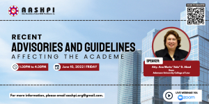 Recent Advisories and Guidelines Affecting the Academe